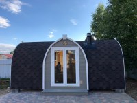 Баня арка с боковым входом